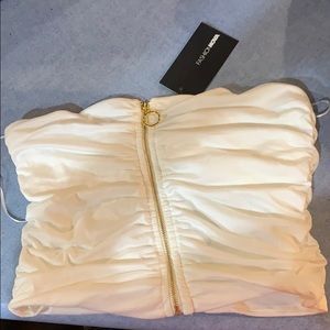 Fashionnova zip-up crop top